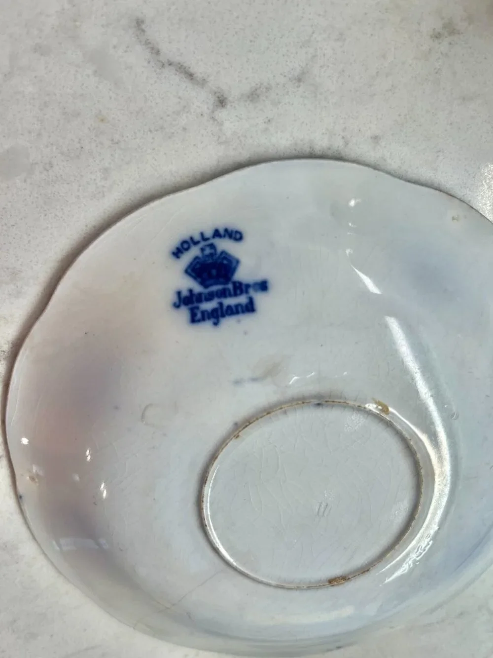 (3) Antique Johnson Brothers Holland Flow Blue 